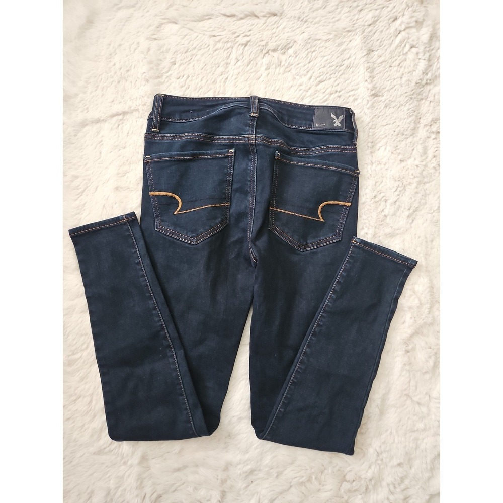 American Eagle Outfitters Dark Indigo Skinny Jegging Jeans 6 Regular Stretch